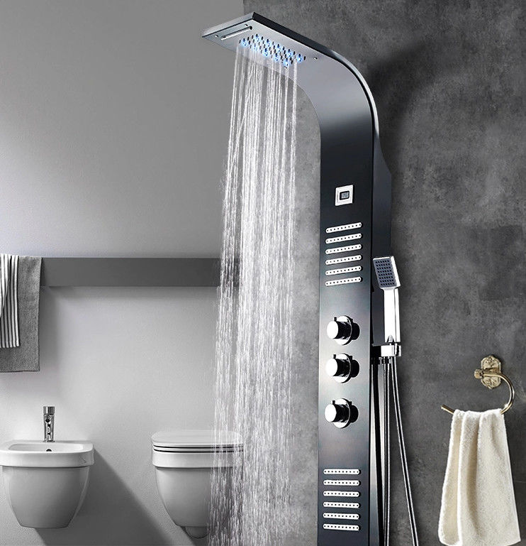 Hotel ODM 304SUS Shower Panel Faucets With Led Light